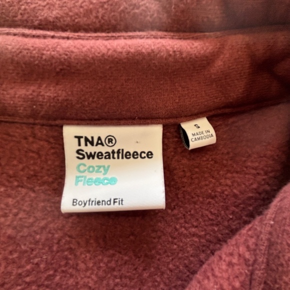 TNA Aritzia Sweatfleece cozy fleece boyfriend fit women's shacket size small - Picture 11 of 15